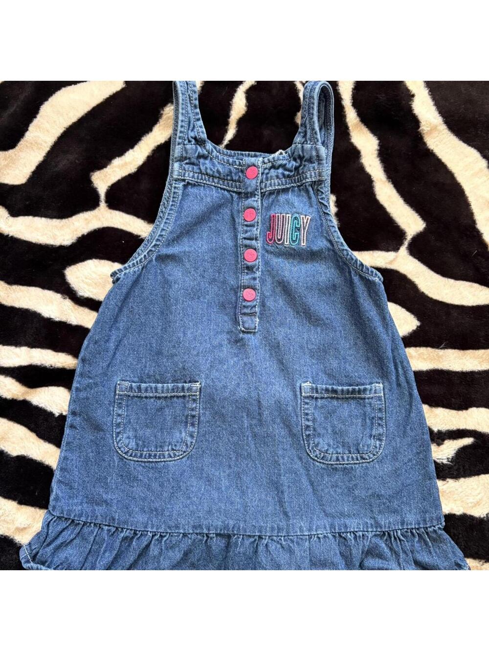 JUICY COUTURE KIDS DENIM OVERALL DRESS
